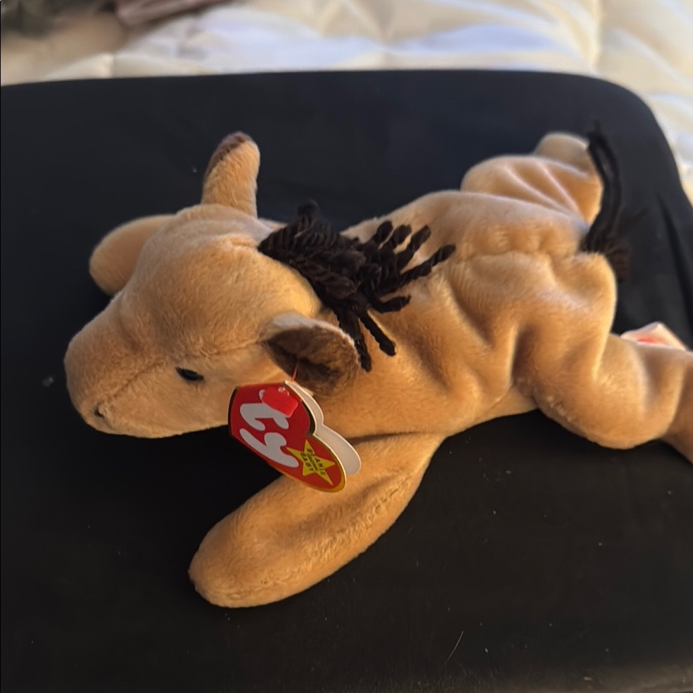 Ty Tan and Black Stuffed Animal Dog